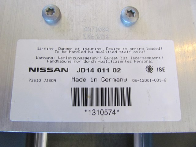 2010 Infiniti G37 Convertible Rear LH Seat Reinforcement