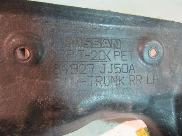 2010 Infiniti G37 Convertible LH Rear Trunk Trim 84927JJ50A