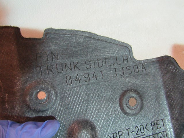 2010 Infiniti G37 Convertible LH Side Trunk Trim 84941JJ50A