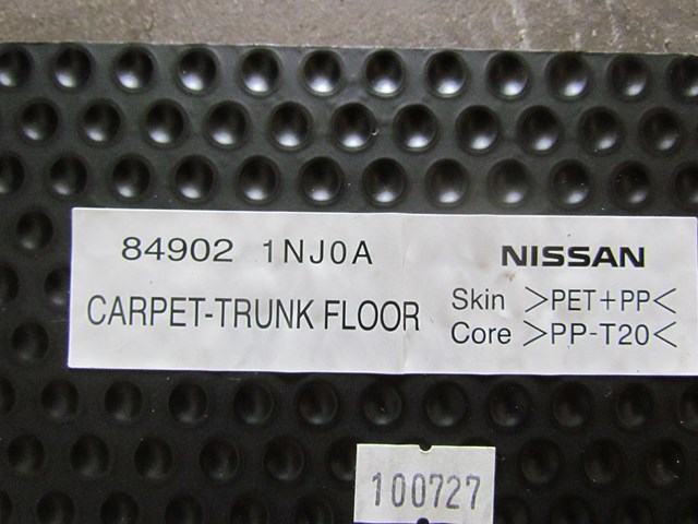 2010 Infiniti G37 Convertible Trunk Floor Carpet 84902 1NJ0A