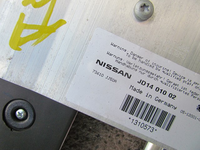 2010 Infiniti G37 Convertible Rear RH  Seat Reinforcement