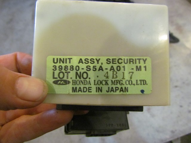 04 Acura RSX Cruise Control Module Theft Locking