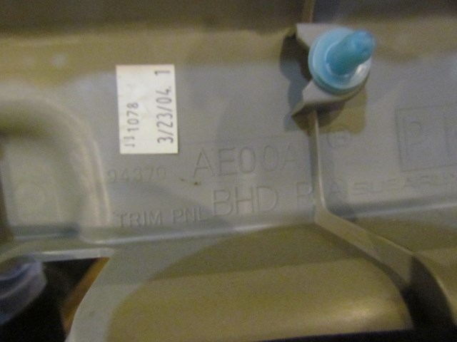 2005 Subaru Baja Rear Upper Finish Panel 94370 AE00A