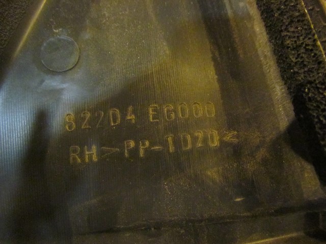 2006 Infiniti M45 Rear RH Passenger Window Trim 822D45EG000