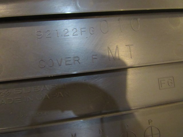2008 Subaru WRX Turbo MT Shifter Trim Panel 92122FG010