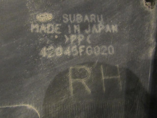 2008 Subaru WRX Rear RH & LH Splash Shield 42045FG020 & 42045FG030