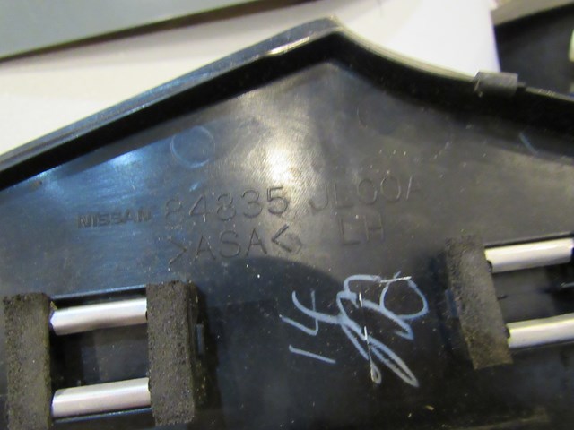 2012 Infiniti G37 Coupe LH Driver Trunk Drip Trim 84835 JL00A