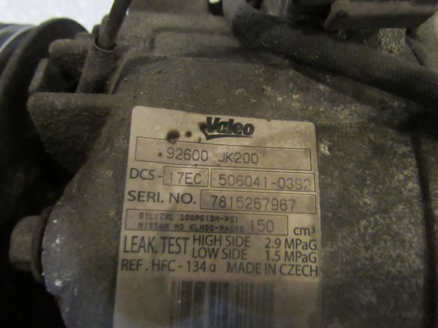 2007 Infiniti G35x Sedan AC Compressor 92600 JK200