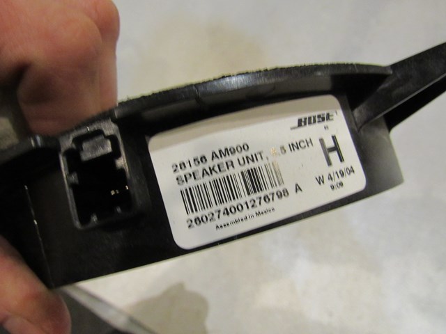 2004 Infiniti M45 Rear LH Driver Door Speaker 28156 AM900