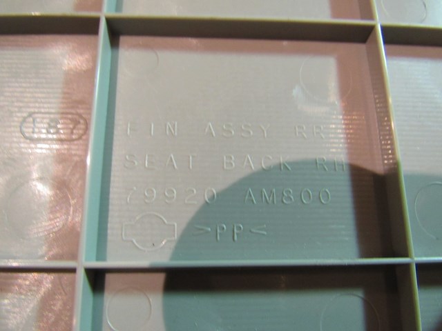 2006 Infiniti G35 Coupe Rear RH Seat Finish Panel 79920 AM800-Stone