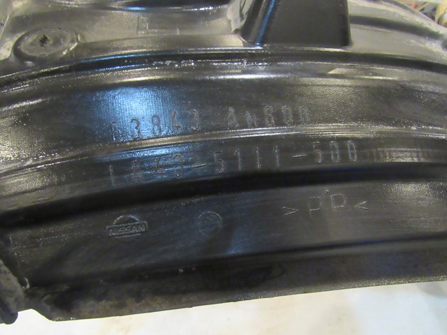 2006 Infiniti G35 Coupe Front LH Fender Liner Rear Portion 63843AM800