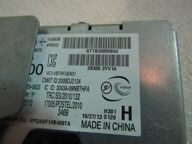 2014 Nissan Juke Nismo RS Bluetooth Control Module 28388 3YV1A