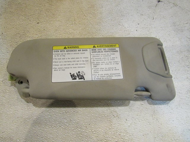 2009 Infiniti G37x Coupe RH Passenger Sunvisor