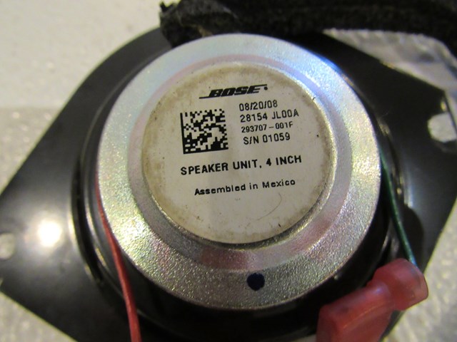 2009 Infiniti G37 Rear LH Quarter Panel Speaker 28154JL00A