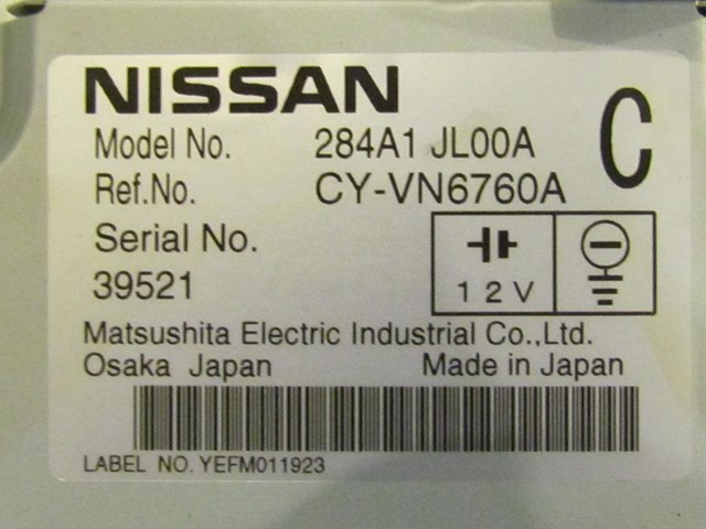 2009 Infiniti G37X Rear Camera Control Module 284A1 JL00A