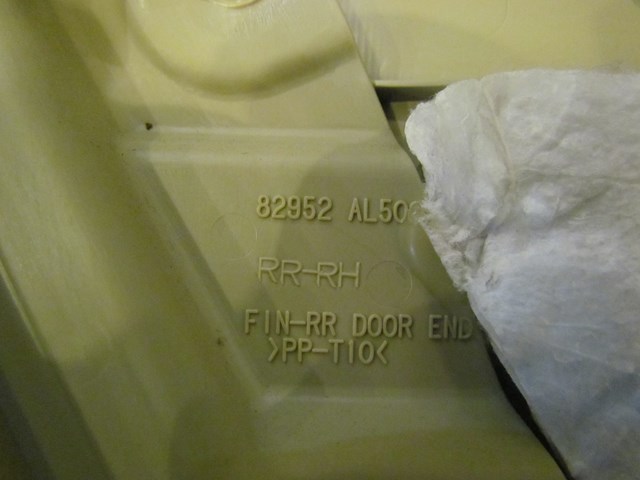 2005 Infiniti G35X Rear RH Passenger Door Panel 82952 AL500