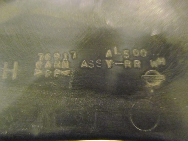 2004 Infiniti G35X Sedan Rear RH Passenger Seat Finish Panel Assy 76917 AL500