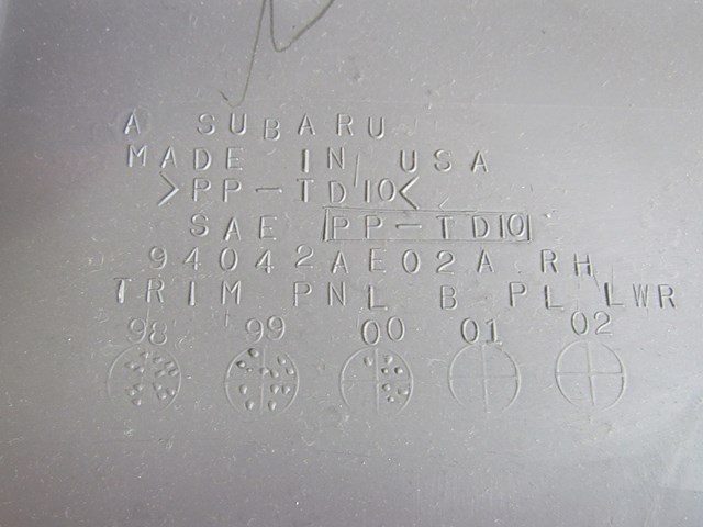 2001 Subaru Legcy RH B-Pillar Trim, Lower Half-94042AE02A