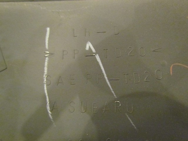 2001 Subaru Legacy GT Front LH Drivers Console Kick Panel