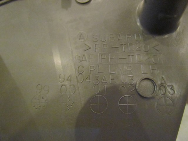 2001 Subaru Legacy GT LH Drivers Rear Seat Finish Panel 94043AE03