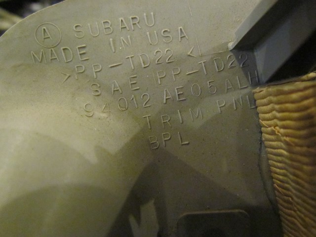 2001 Subaru Legacy Upper B Pillar Trim Panel 94012 AE05