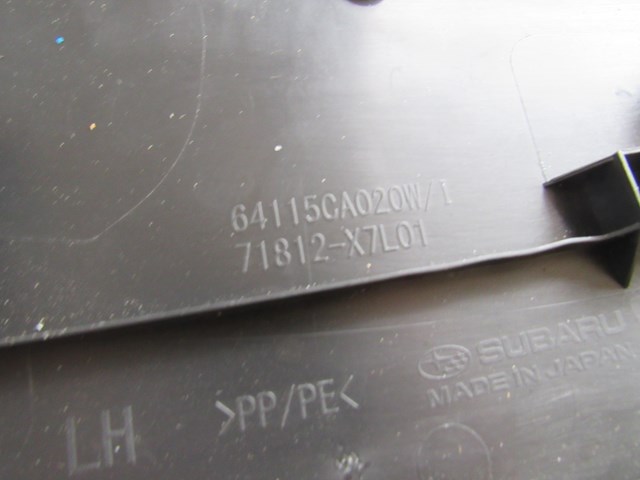 2013 Subaru BRZ Front LH Driver Seat Trim 64115CA020