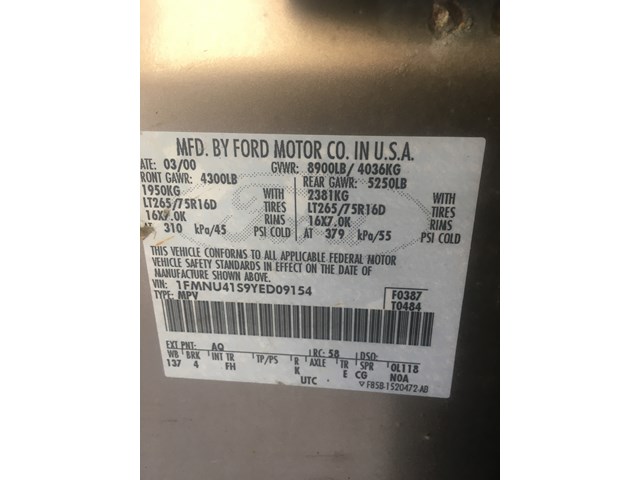 2000 Ford Excursion Engine 6.8L V10 