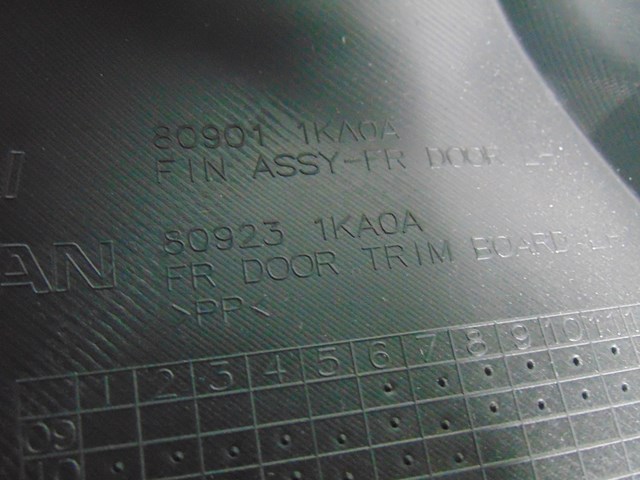 2014 Nissan Juke Nismo RS Front LH Driver Door Panel 80901 1KA0A