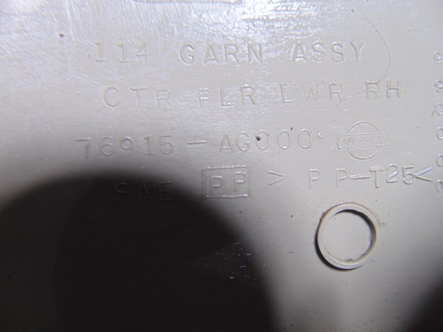 2003 Infiniti M45 RH Passenger Lower B Pillar Trim 76915 AG000