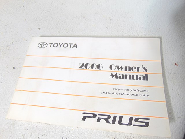 2006 Toyota Prius Owners Manual