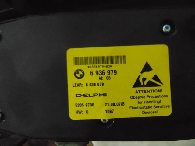 2008 BMW 335i Front LH Driver Seat Trim w/Switches 6 936 979