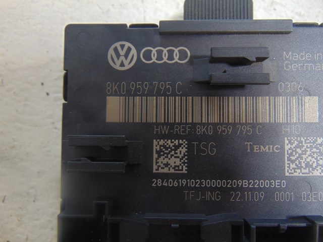 2010 Audi S4 Rear RH Seat Control Module 8K0959795C