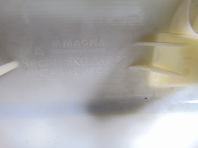 2010 Audi S4 RH Passenger Interior A Pillar 8K0 867 234