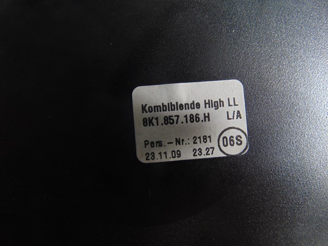 2010 Audi S4 Center Dash Screen Display Bezel 8K1 857 186 H