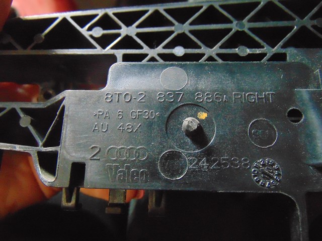 2010 Audi S4 Rear RH Passenger Exterior Door Handle