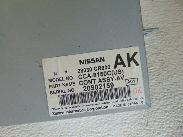 2003 Infiniti M45 Info Display AV Control Module 28330 CR900