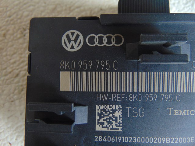 2010 Audi S4 Rear LH Driver Door Control Module 8K0 959 795C