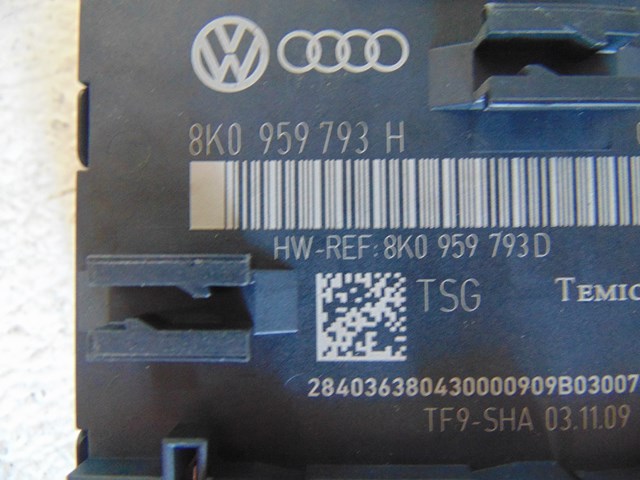 2010 Audi S4 Front LH Driver Door Control Module 8K0 959 793 H