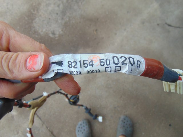 1997 Lexus LS 400 Rear LH Driver Door Wiring 82154 50020