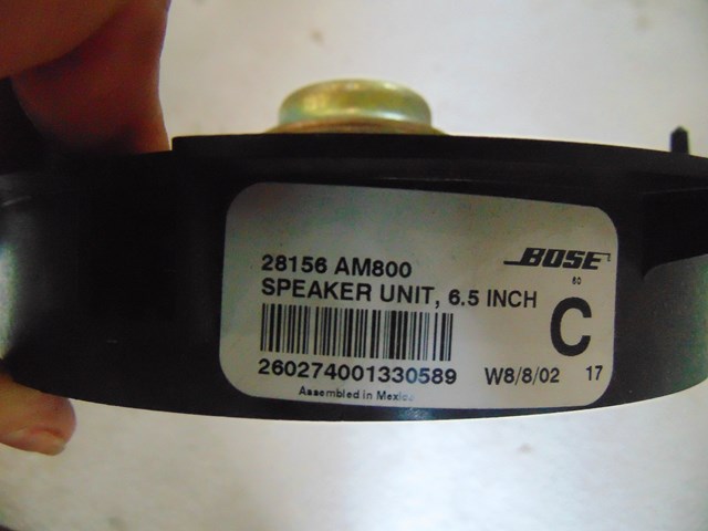 2003 Infiniti M45 Rear RH LH Door Speaker 28156 AM800