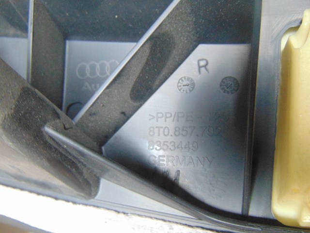 2010 Audi S4 Rear RH Passenger Seat Bolster 8T0 857 792