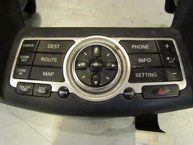 2008 Infiniti G37 Navigation Panel And Control Module 28395 JK55B Damaged Tabs