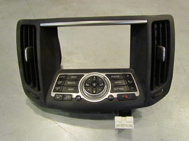 2008 Infiniti G37 Navigation Panel And Control Module 28395 JK55B Damaged Tabs