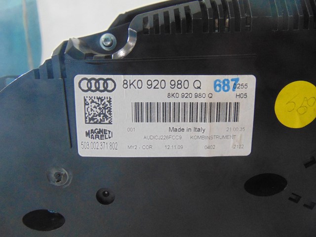 2010 Audi S4 Speedometer 55K 8K0 920 980 Q