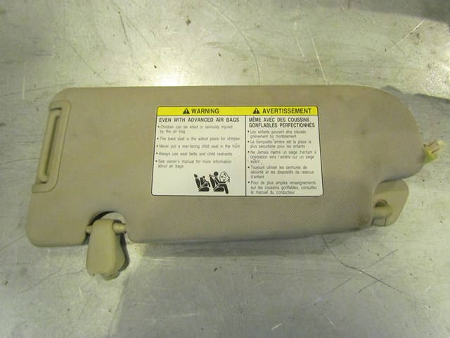 2008 Infiniti G37 RH Passenger Sun Visor