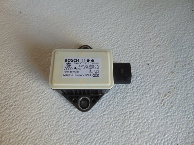 2010 Audi S4 YAW Rate Sensor 8K0 907 637 C