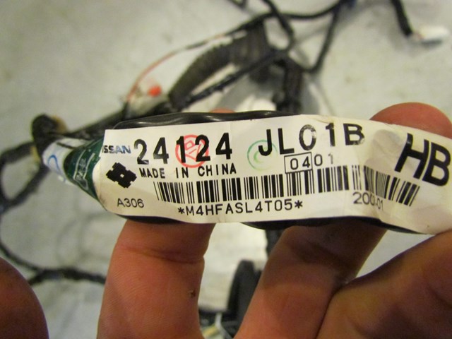 2008 Infiniti G37 RH Passenger Door Wiring 24124 JL01B