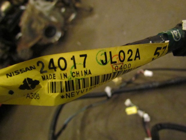2008 Infiniti G37 Body Wire Harness 24017 JL02A