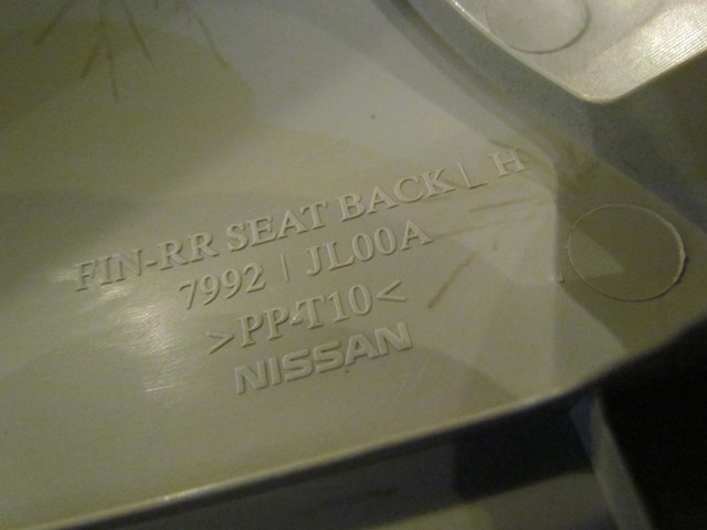 2008 Infiniti G37 Seat Back Trim Panel 7992 JL00A