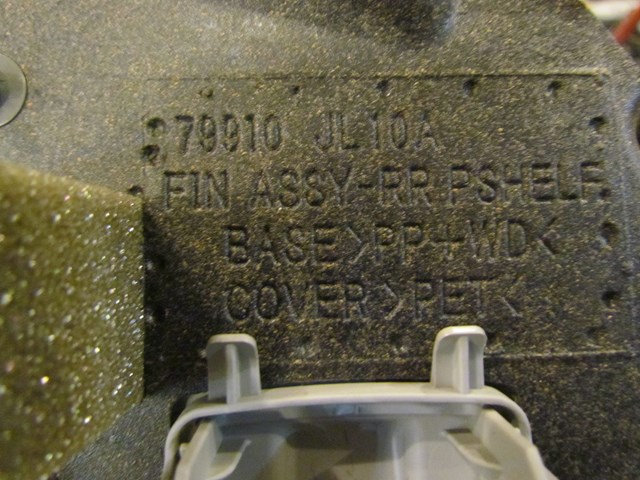 2008 Infiniti G37 Coupe Parcel Shelf